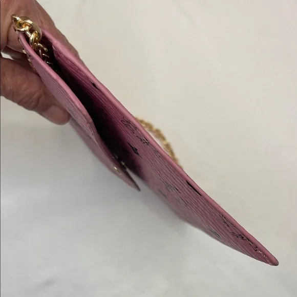 MCM Pink Envelope Clutch with Unbranded Gold Chain - Picture 7 of 9